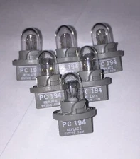 6 x NEW OEM GE PC194 PC 194 Light Bulb With Twist Lock Base Socket Clear