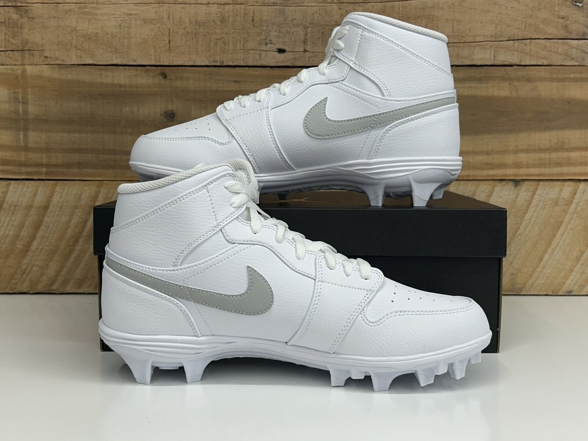Nike Air Jordan 1 Mid TD White Grey Multi Size Football Cleat