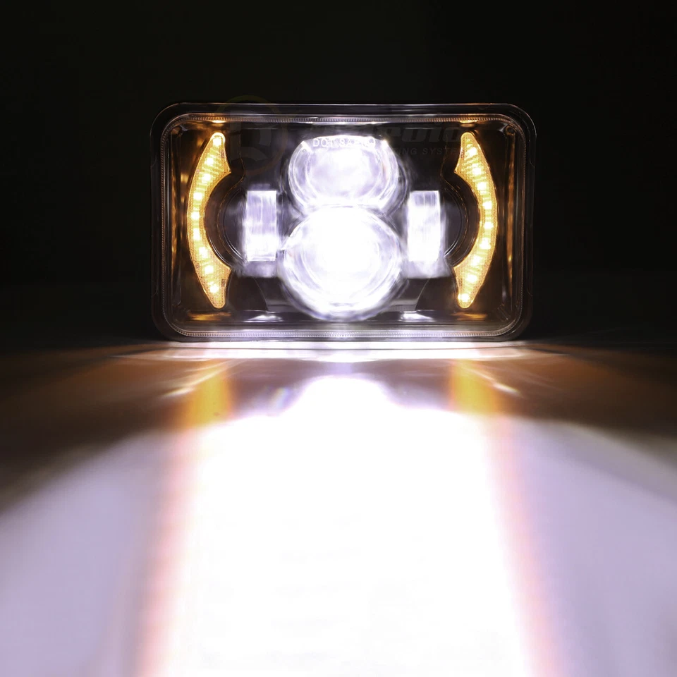 4x6" LED Headlight Halo Projector Hilo Beam For Honda XR250 XR250L XR650L XR650R - Image 3 of 4