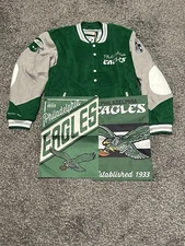 NWT Philadelphia Eagles Princess Diana Lady Di Style Retro Jacket Coat Combo XL