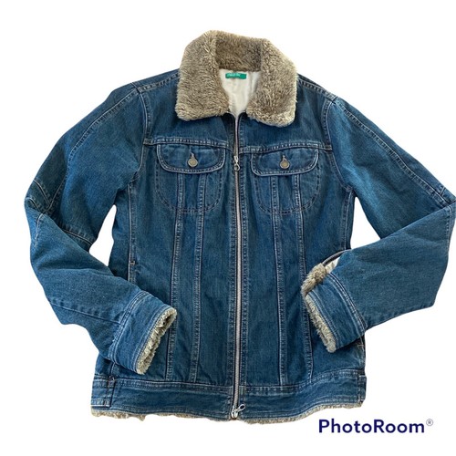 benetton faux fur jacket