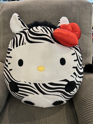 Hello Kitty Zebra 2021 Squishmallow Kellytoy 20” Jumbo Squishy