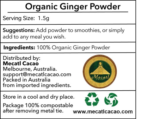 Organic Ginger Powder 500g Ground Root 100% Organic Pure Ginger FREE Postage - Picture 3 of 11