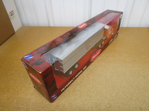 Peterbilt 380 semi truck cargo box trailer hauler NEW RAY 1/43 toy diecast box 3 - Picture 5 of 7