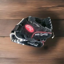 Rawlings Youth Baseball Glove JPL100 10" Inch RHT Soft Black/Red