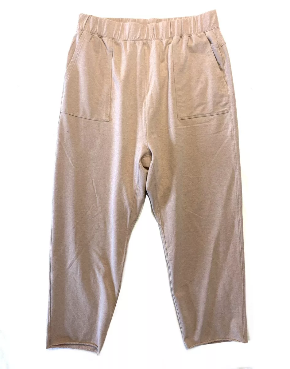 LUNYA Womens Alpaca Pima Cotton Lounge Pajama Pants Tan Beige L MSRP 188
