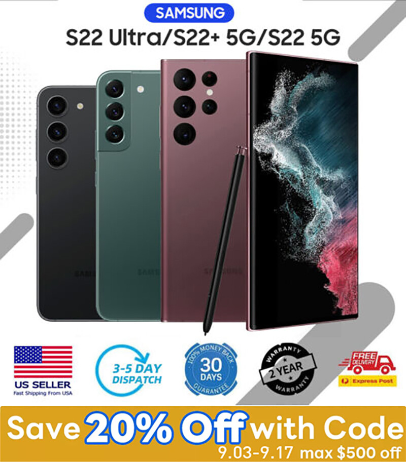 NEW Samsung Galaxy S22|S22+| S22 Ultra 5G 512GB 256GB SM-S908U GSM