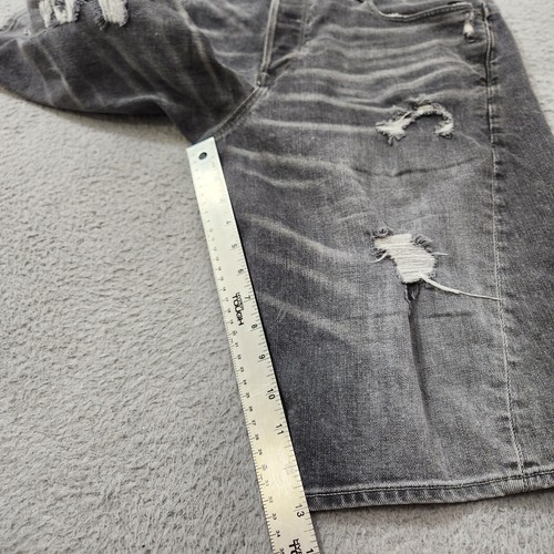G Star Raw Shorts Mens 34 Black Restored Denim Scutar 3D Button Fly Distressed - Picture 8 of 15