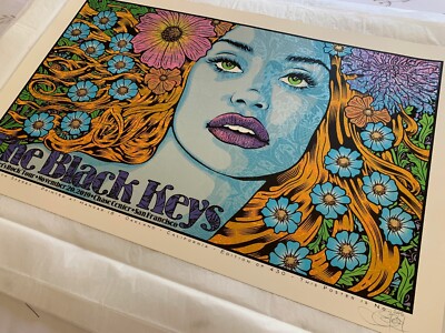 CHUCK SPERRY Siebdruck Rare BLACK KEYS ''Lets Rock'' Tour San Francisco