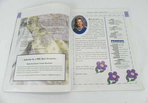 Primedia Quilts are Forever 2001 Quilters Newsletter Magazine Back Issue - Picture 3 of 3