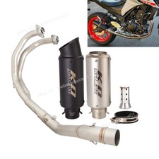 For Yamaha Yzf R3 R25 2015-2024 Mt-03 Full System Exhaust Front Pipe Muffler Tip