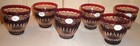 Ajka Intricate Style Hungarian Red Crystal DOF Glasses (Set of 6) (NEW) — photo 2