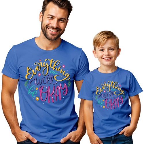 Men Kid Everything Will Be Okay Mental Health Awareness T-Shirt Tee Anxiety #MHA - Picture 26 of 30