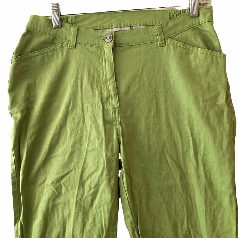 Pantalones Allyson Whitmore Capris Mujer Talla 12 Cuentas Tobillo Verde Verano Primavera Foto 3 de 4
