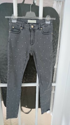 NEU MAX & Co skinny Jeans grau Gr 28 mit Nieten dots Tochterfirma von Max Mara