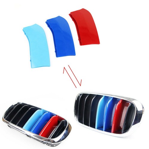 For BMW F15 F16 X5 X6 Tri Color M Sport Front Kidney Grille Insert Trims Cover - Picture 5 of 13
