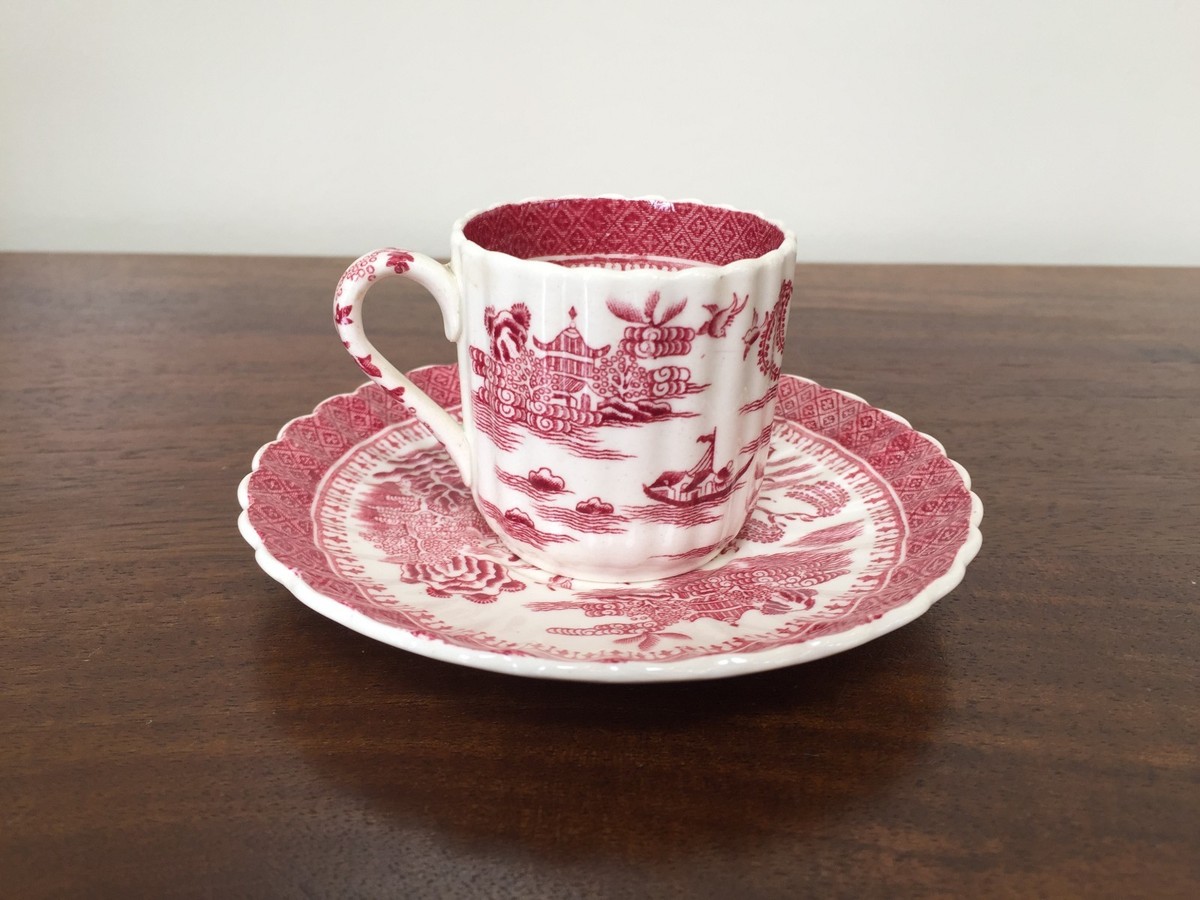 Copeland Spode MANDARIN PINK Demitasse Cup & Saucer Set | eBay