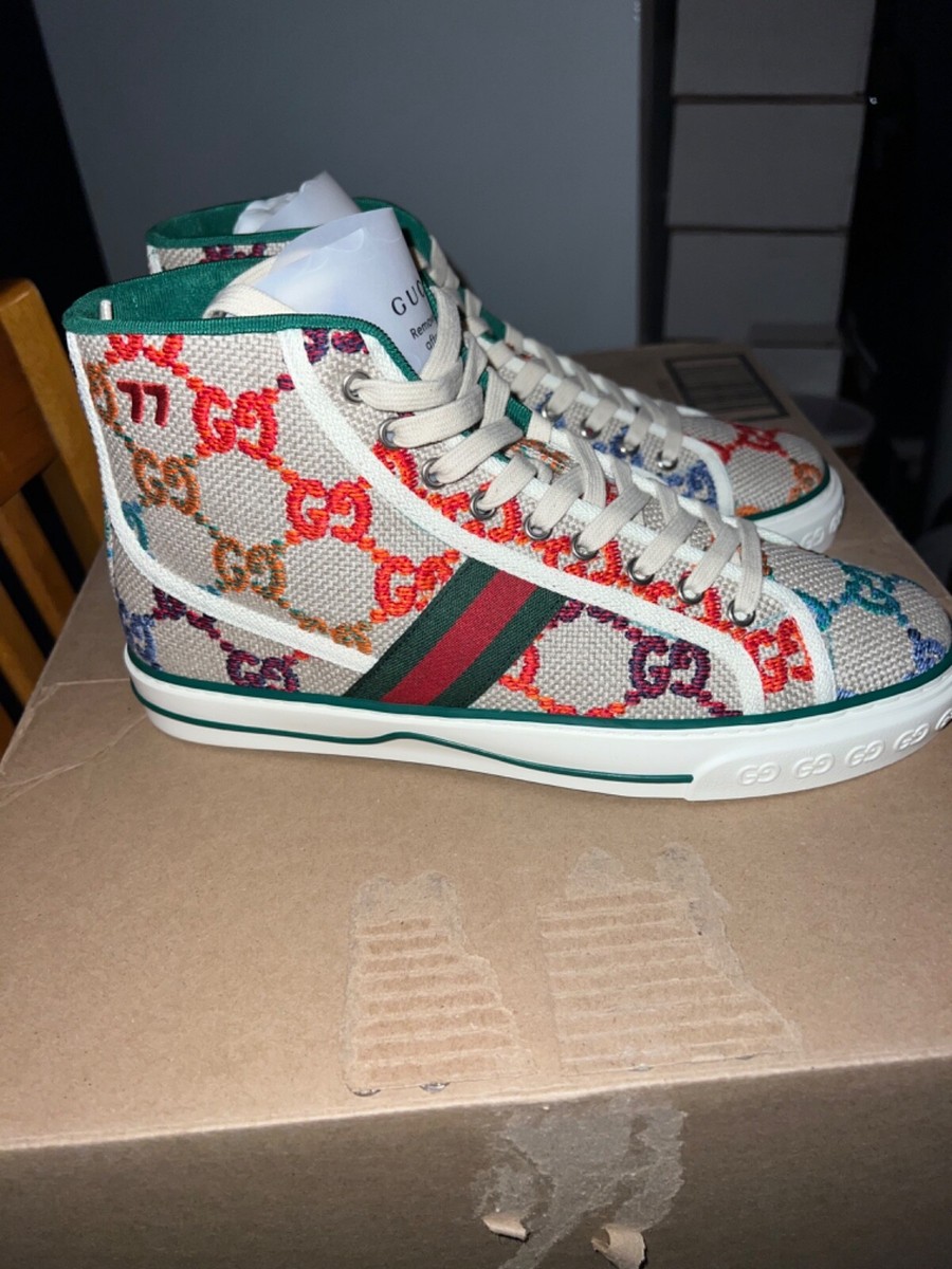 Size 9.5 - Gucci Tennis 1977 High Multi/ivory | eBay