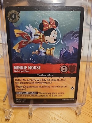 DISNEY LORCANA MINNIE MOUSE WIDE EYED DIVER 114/204 FOIL RARE MINT