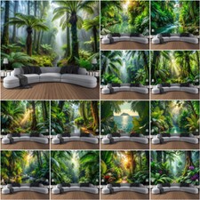 3D dichter tropischer Dschungel Wandteppich Wandbehang Tagesdecke Hintergrund