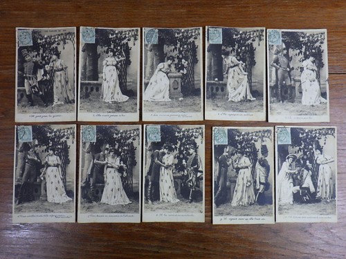 10x CPA CARTES POSTALES POSTCARDS datées 1903 LES FIANCES DE 1810 Ed. NED - Foto 1 di 6