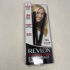 Revlon Perfect Heat Essentials Hair Straightener 1" Ceramic Flat Iron New