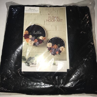 New ANNIE'S CREATIVE WOMAN FLORAL HOOP ART CWC144 Complete Ready To Make