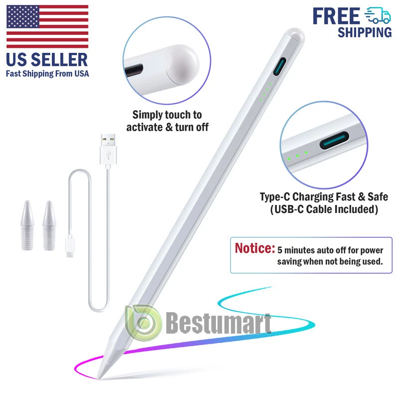 For Apple Pencil Stylus Pen 1st 2nd Generation for iPad/iPad Air/iPad Pro/mini - Image 4 of 4