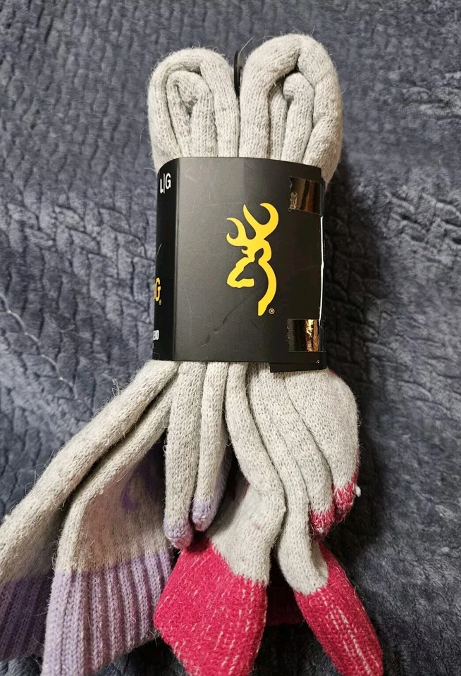 Calcetines de bota Browning de mezcla de lana de peso pesado grandes NUEVOS M8-12 W10-13 Foto 4 de 4