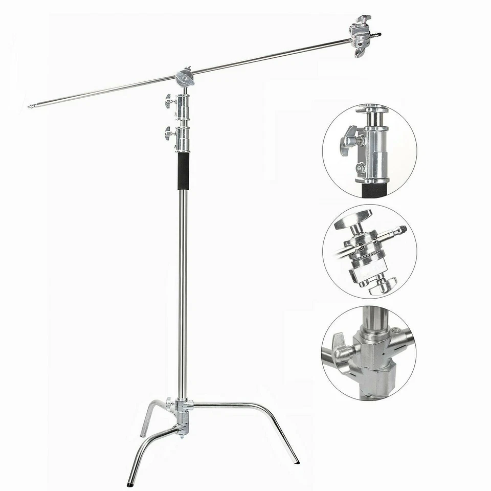 330cm light reflector tripod C stand with extension arm for Aputure Godox de - Image 4 of 4
