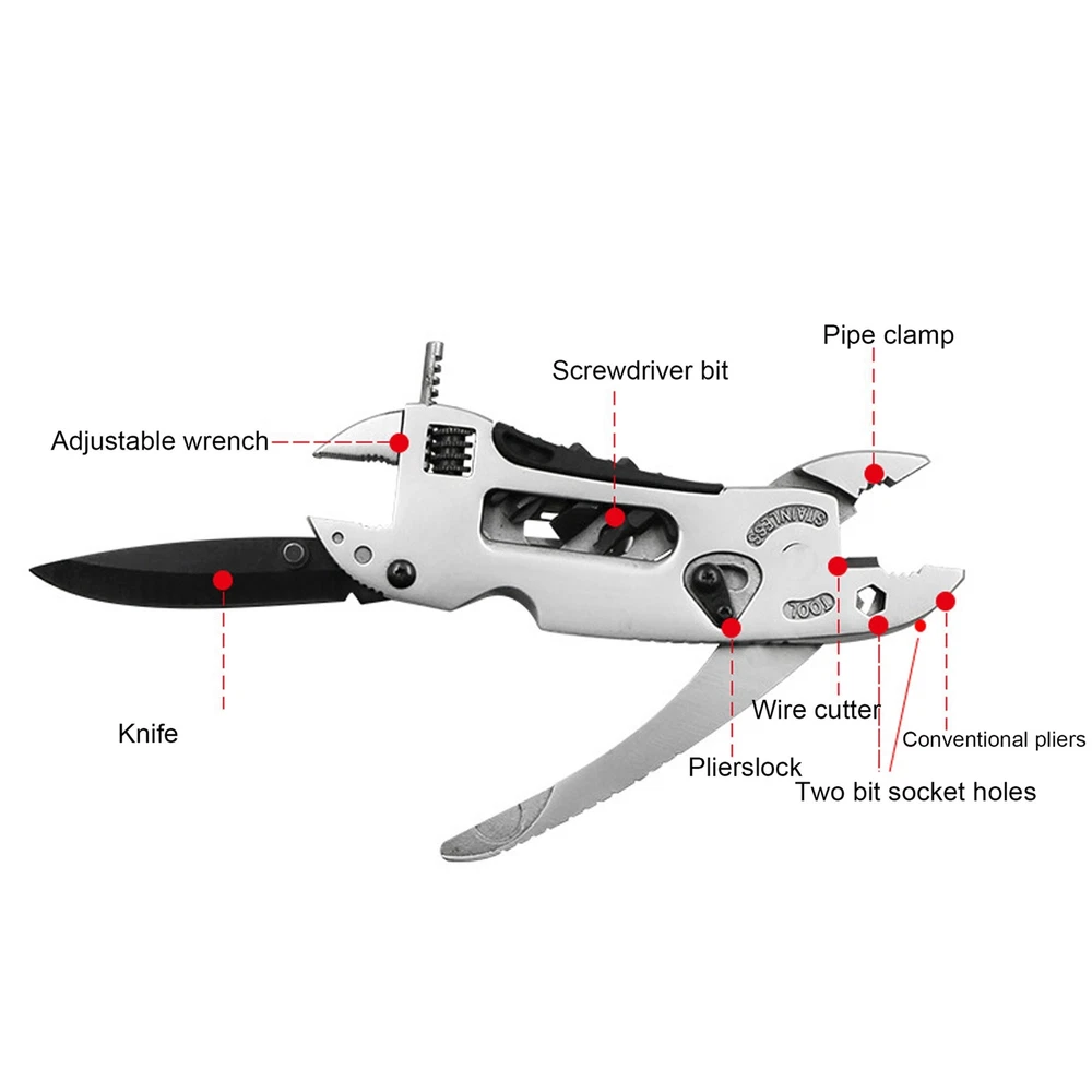 Multi Tool Adjustable Wrench Screwdriver Emergency Gear For Survival NF9