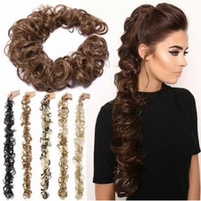 Synthetic Chignon Messy Scrunchies Elastic Band Hair Bun Straight Updo Hairpiece
