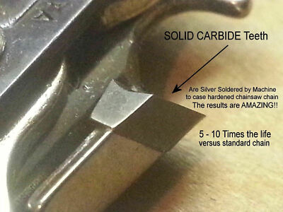 *SOLID CARBIDE* Chainsaw Chain Fit Echo CS-590 Timber Wolf 18'' 20'' 24'' SEE VIDEO