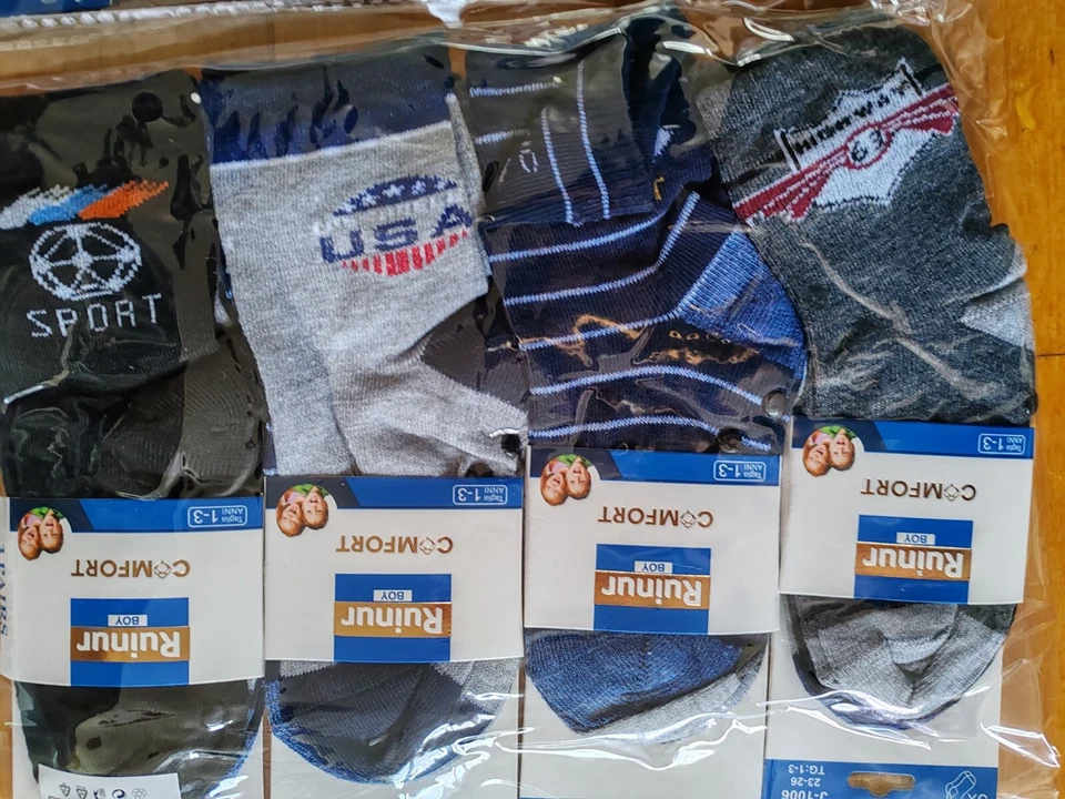 12 Paar Jungen ABS Noppen Socken 23 24 25 26 27 28 29 30 31 32 33 34 35 36 37 38 - Bild 3 von 4