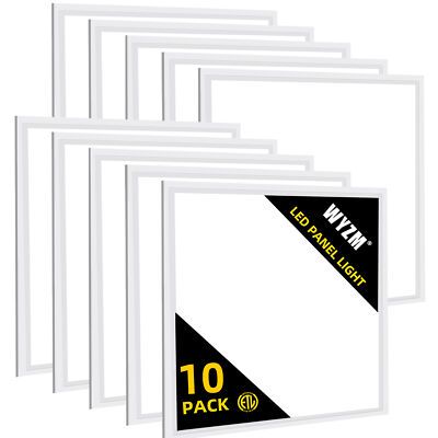 10 Pack 2X2FT LED Panel Light 45W Drop Ceiling Troffer Flat Fixtures 5000K White