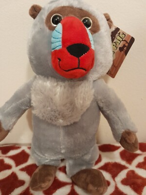 Mandrill Baboon Monkey Plush, Kellytoy Safari Pals,12'' Stuffed Animal