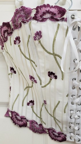 Simone Perele Corset Bustier Floral Embroidered Lace Detail Size UK 10 - Picture 3 of 12