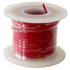 25 Feet Red 22 Gauge Solid Hook-Up Wire, Tinned Copper, PVC Insulation