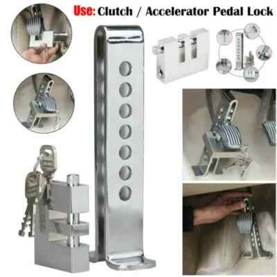 Universal Steering Wheel Brake Lock – 8-Hole Steel Anti-Theft Lock For Cars, Fits Pedals Under 1.4cm Wide