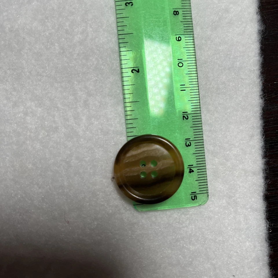 6 Vintage Medium 1” 4-Hole Tortoise Shell Buttons, Matching, Many Available - Image 3 of 4