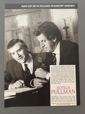 Hotel Pullmann Frankfurt 1987 Vintage Ad Werbung Reklame