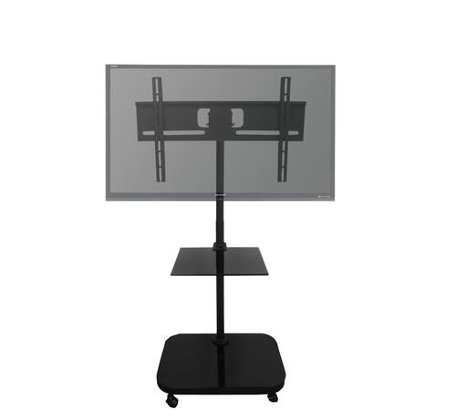 FS941 Supporto TV mobile con staffa di montaggio per TV LCD/Plasma e ripiano in vetro - Foto 2 di 7