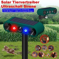Outdoor Solar Wireless Motion Sensor Alarm 13 Sound Detector 130db Loud Noise