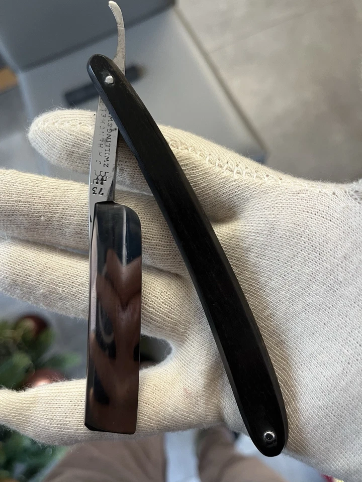 J.A. Henckels Zwillings 73 Solingen rasoio mano libera razor coupe choux - Immagine 4 di 4