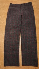 Vintage 1960s Johnson Woolen Mill Women's Adirondack Plaid Wool Pants, Waist 34