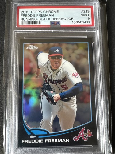 2013 Topps Chrome - Freddie Freeman #219 Black Refractor /100