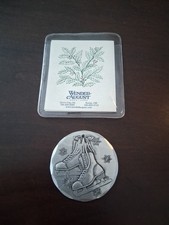 WENDELL AUGUST FORGE CHRISTMAS ORNAMENT, SKATES, 2008 ALUMINUM