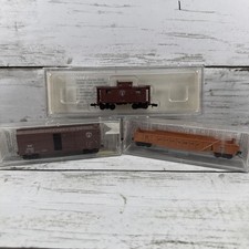 Lote de vagones de tren escala N Bowser Caboose Lehigh Valley vagón de carga B&M góndola con fundas