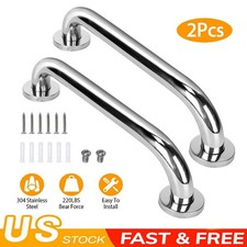 2Pcs Bathroom Grab Stainless Steel Bar Safety Handicap Shower Tub Handle Support