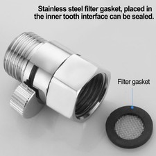 Shower On Off Valve Quick Switch G 1/2" Standard Connector Sliver Smooth